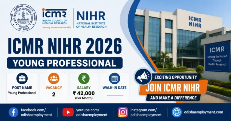 ICMR NIHR Young Professional Recruitment 2026 Apply for 2 Posts, Salary ₹42,000, Walk-in Interview
