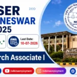 Niser Bhubaneswar Recruitment Research Associate I 2026