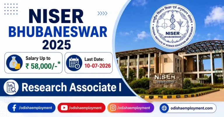 Niser Bhubaneswar Recruitment Research Associate I 2026