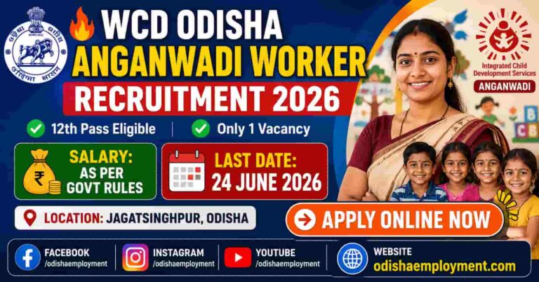 Odisha Anganwadi Worker Recruitment 2026 Notification Out