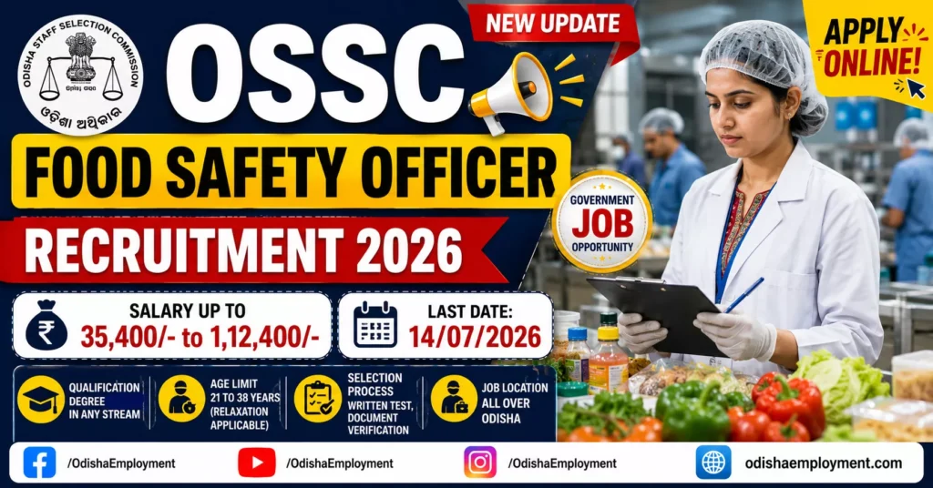OSSC Food Safety Officer Recruitment 2026