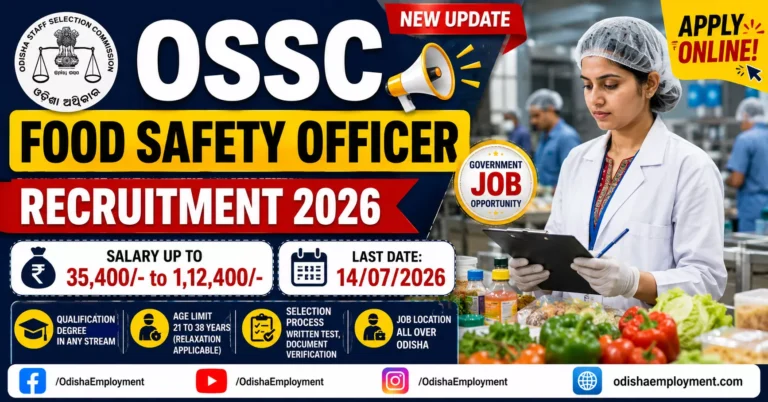 OSSC Food Safety Officer Recruitment 2026