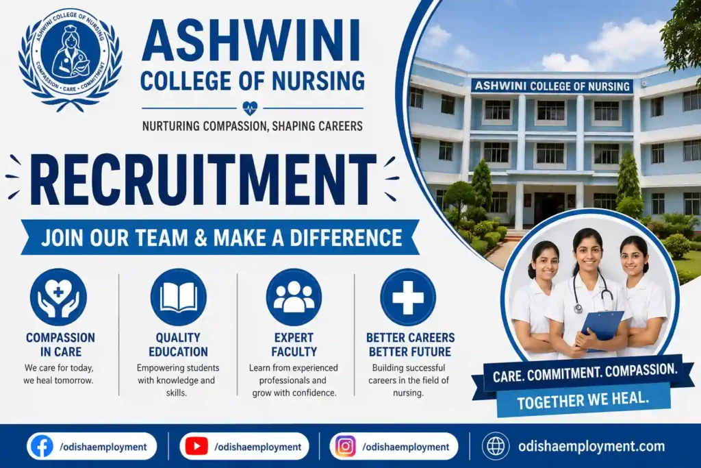 Ashwini College of Nursing Cuttack Recruitment 2026 | Walk-in Interview for Faculty & Tutor Posts