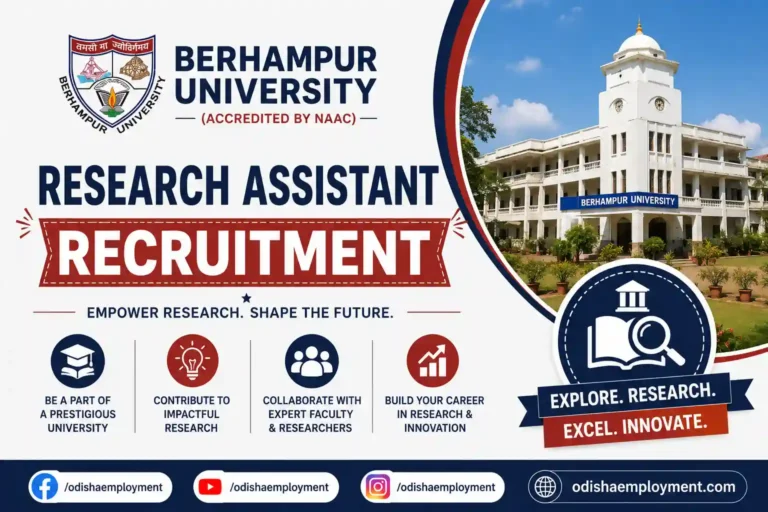 Berhampur University Research Assistant Recruitment 2026 | Apply for 2 Posts