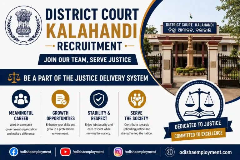 District Court Kalahandi Recruitment 2026: Apply Offline, Age, Salary, Vacancy, Eligibility, Dates in Odisha
