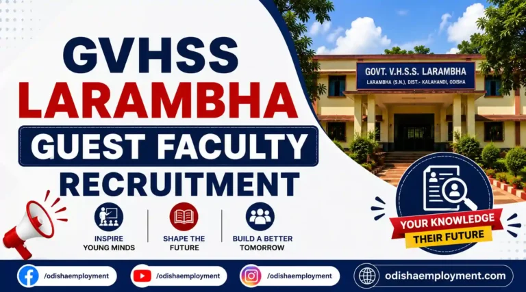 GVHSS Larambha Guest Faculty Recruitment 2026 | Walk-in Interview for 2 Posts
