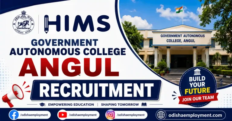 Government Autonomous College Angul Recruitment 2026 Out | Guest Faculty Jobs | Apply Now