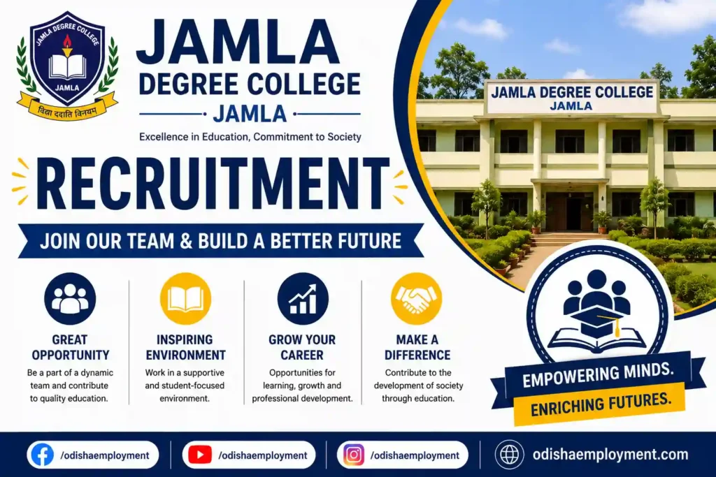 Jamla Degree College Jamla Recruitment 2026: Walk-in Interview